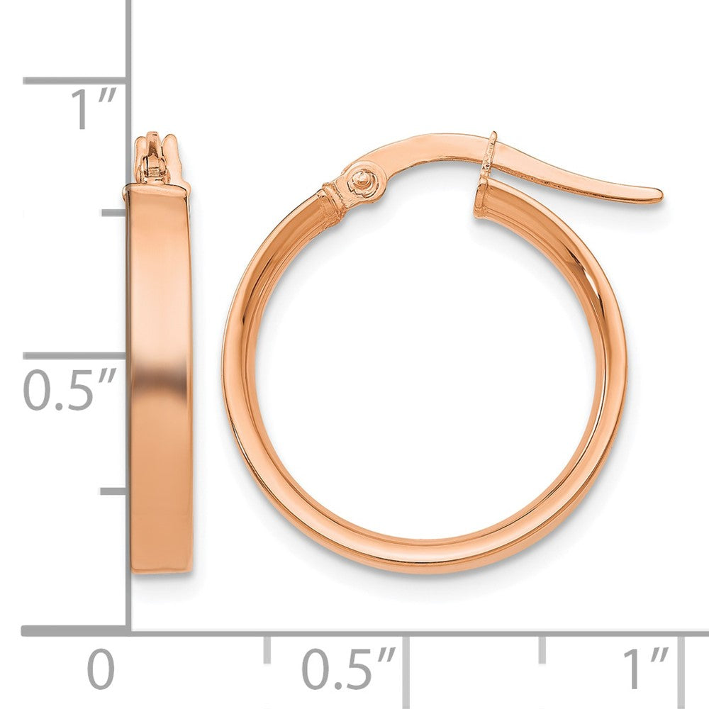 14K Rose Gold 3mm Small Hoop Earrings