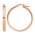 14K Rose Gold 3mm Large Hoop Earrings