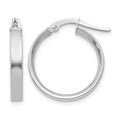 14K White Gold 3mm Small Hoop Earrings