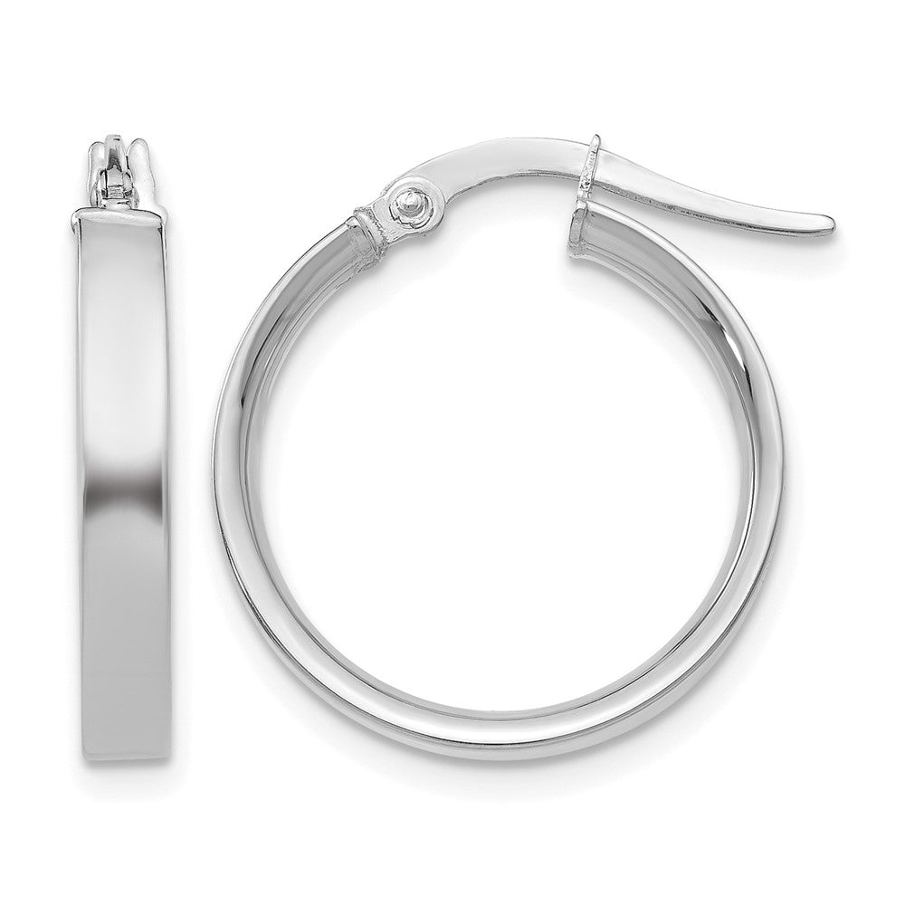 14K White Gold 3mm Small Hoop Earrings