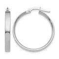 14K White Gold 3mm Medium Hoop Earrings