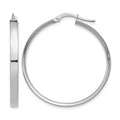 14K White Gold 3mm XL Hoop Earrings