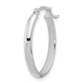 Single 14K White Gold Oval Hoop Earring