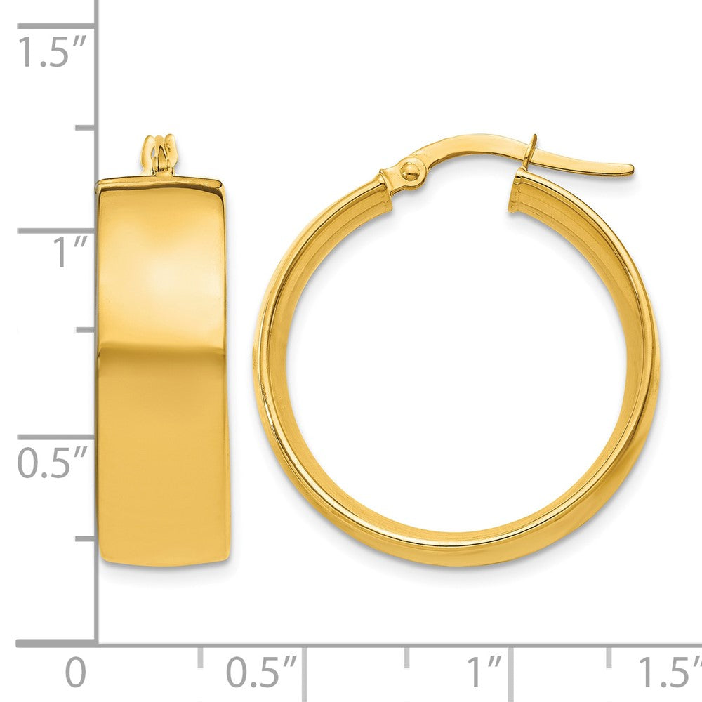14k 7.75mm Polished Large Hoop Earrings