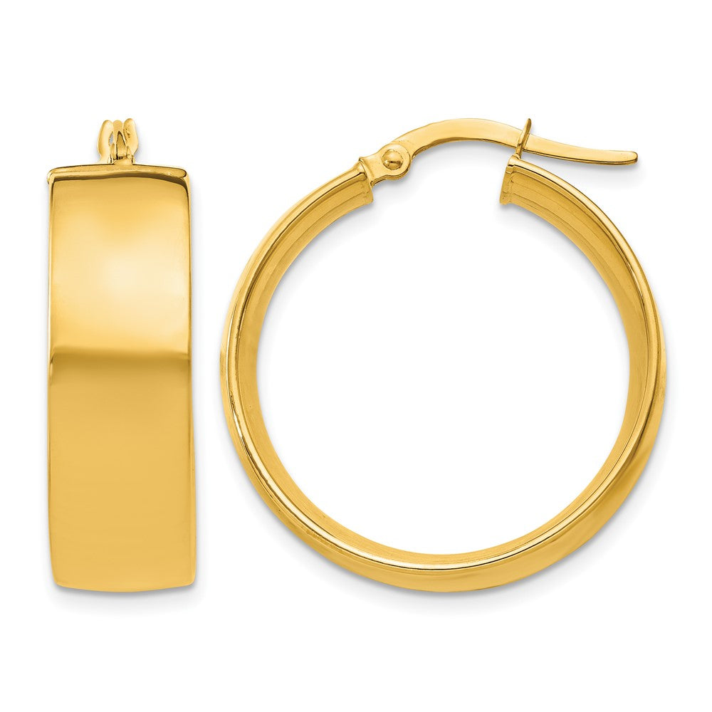 14k 7.75mm Polished Large Hoop Earrings