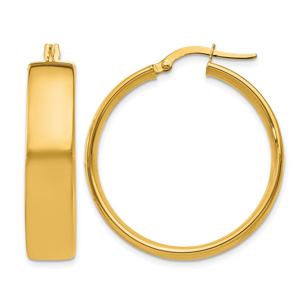 14k 6.75mm Hoop Earrings