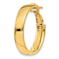 Single 14k 5mm Omega Back Hoop Earring
