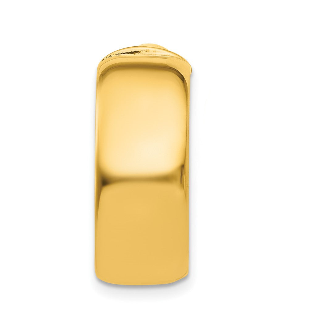 Single 14k 7.75mm Small Omega Back Hoop Earring