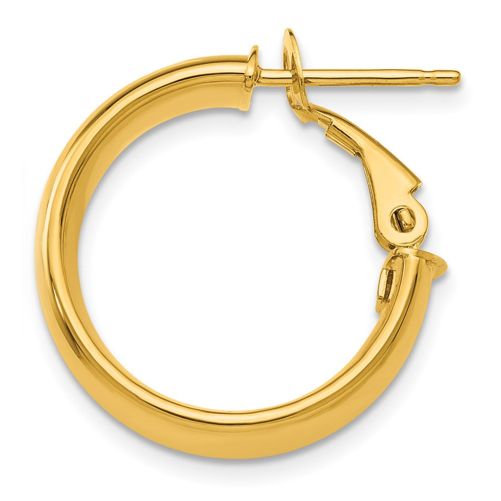 Single 14k 7.75mm Small Omega Back Hoop Earring