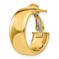 Single 14k 7.75mm Small Omega Back Hoop Earring