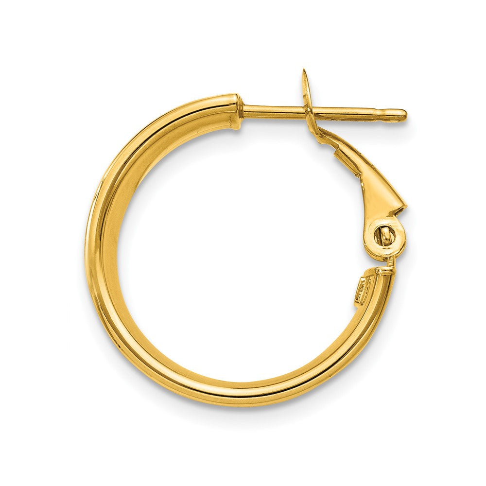 Single 14k Polished 6.75mm Omega Back Hoop Earring