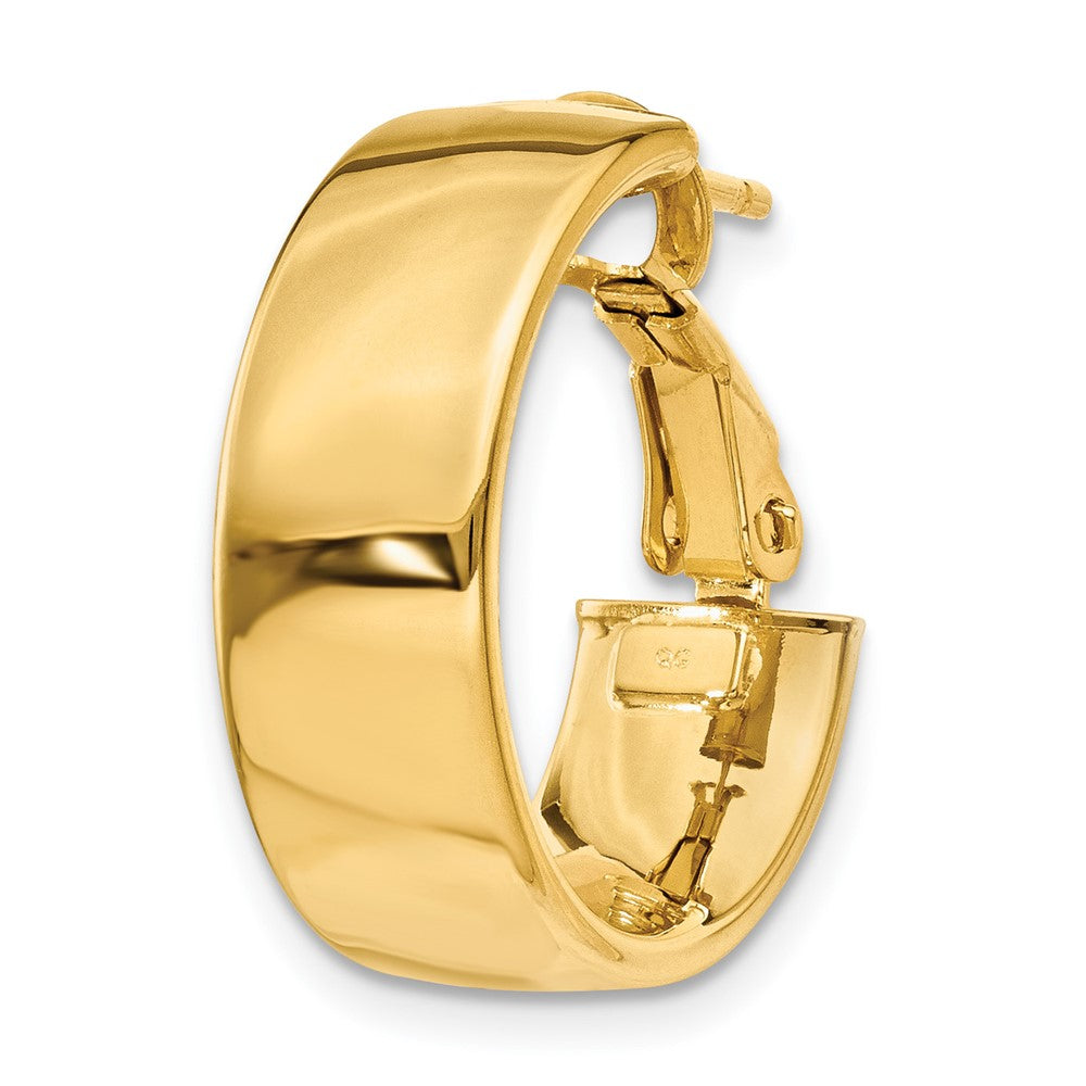 Single 14k Polished 6.75mm Omega Back Hoop Earring