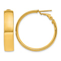 14k 6.75mm Large Omega Back Hoop Earrings