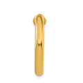 Single 14k 3x22mm Polished Round Omega Back Hoop Earring