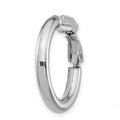 Single 14k White Gold 3x22mm Polished Round Omega Back Hoop Earring