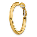 Single 14k 3x25mm Polished Round Omega Back Hoop Earring
