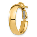 Single 14k High Polished 5mm Omega Back Hoop Earring
