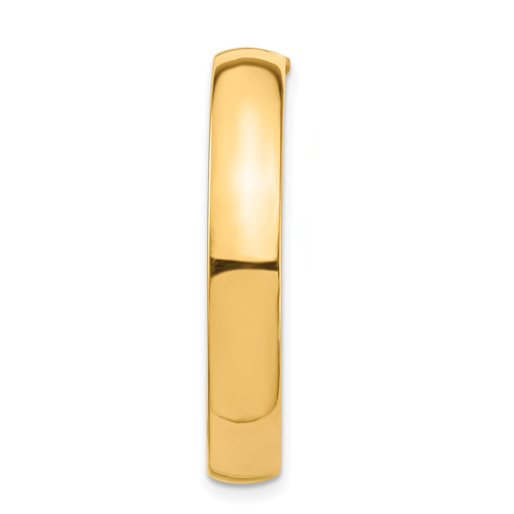Single 14k High Polished 5mm Omega Back Hoop Earring