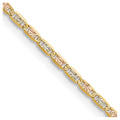 14k 2.0mm Tri-color Gold Pavé Valentino Chain