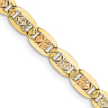 14k 3.8mm Tri-color Gold Pavé Valentino Chain
