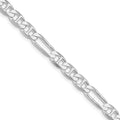 Sterling Silver Rhodium-plated 5.5mm Figaro Anchor Chain