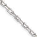 Sterling Silver 3.75mm Diamond-cut Long Link Cable Chain