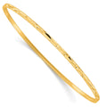 Sterling Silver Gold-plated Diamond Cut Slip-on Bangle