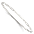 Sterling Silver Diamond Cut 2.5mm Slip-on Bangle