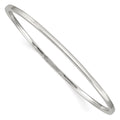 Sterling Silver 2mm Squared Edge Slip-on Bangle Bracelet