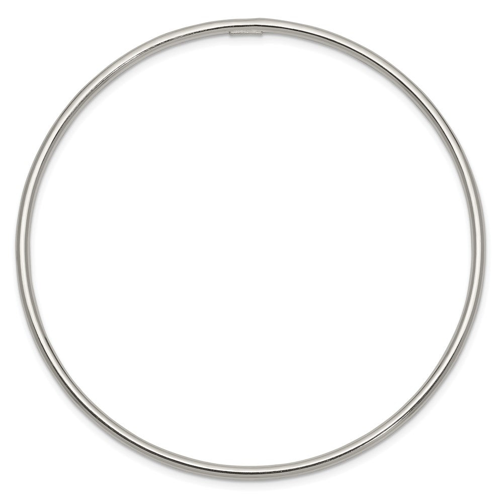 Sterling Silver Rhodium-plated Slip-on Bangle Bracelet