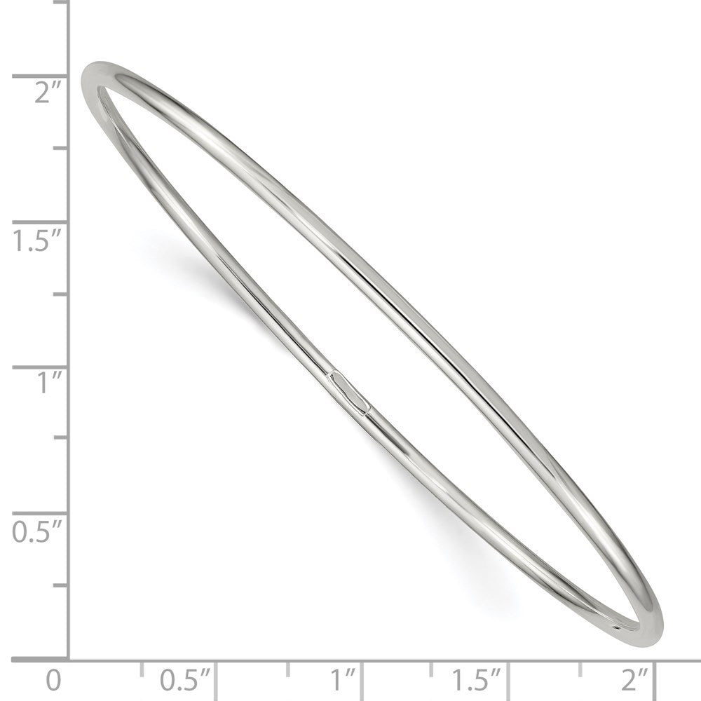 Sterling Silver Rhodium-plated Slip-on Bangle Bracelet
