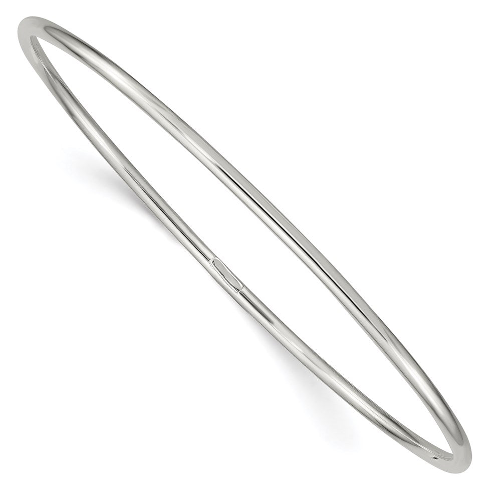 Sterling Silver Rhodium-plated Slip-on Bangle Bracelet