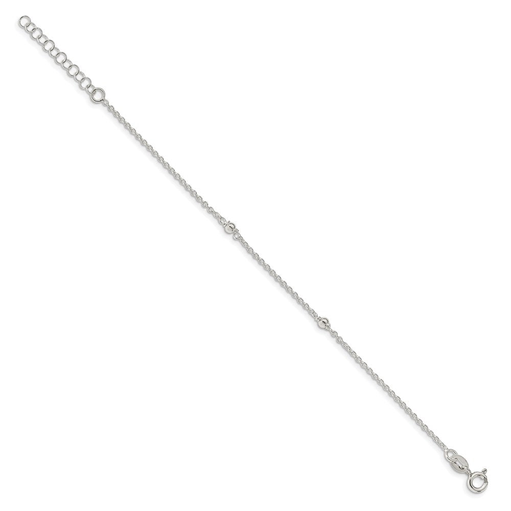 Sterling Silver Stars Bangle and Bracelet w/ 1\ Ext. Two Piece Set"
