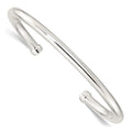 Sterling Silver Polished 4mm Cuff Bangle