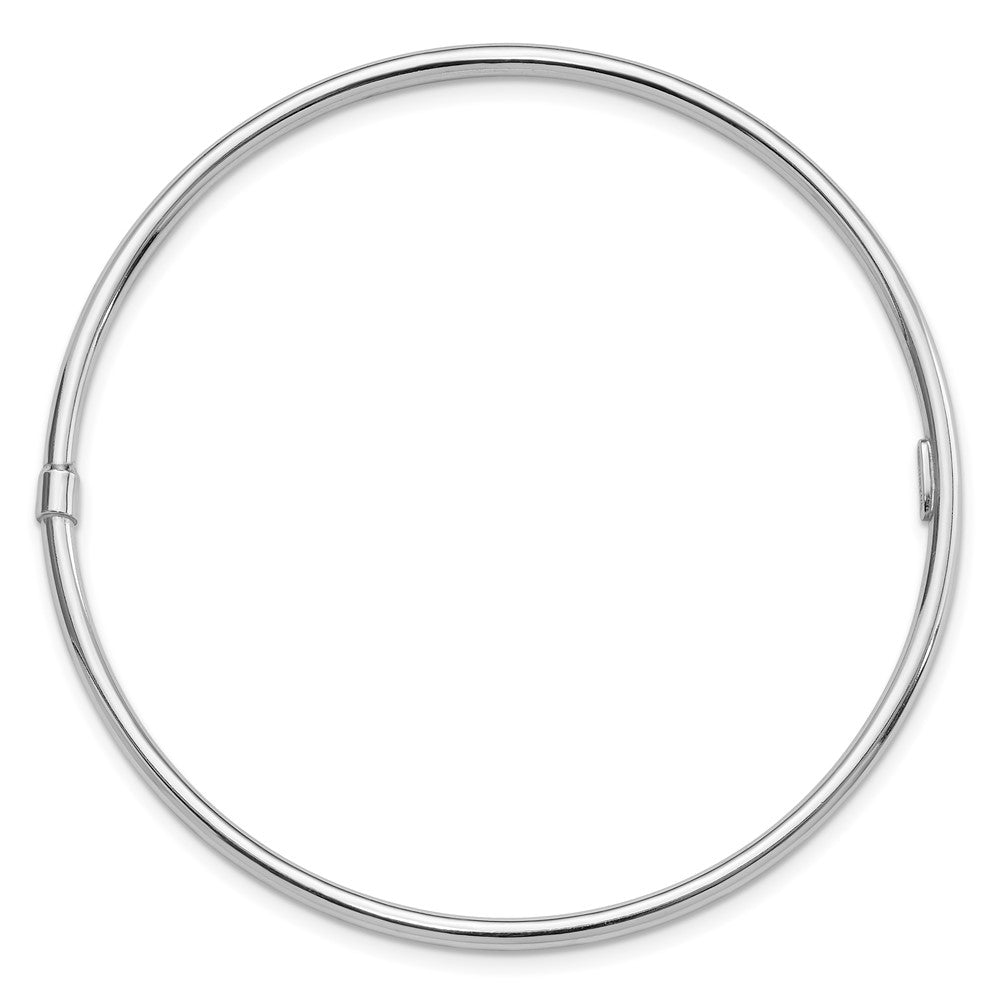 Sterling Silver Rhodium-plated Slip-on Bangle