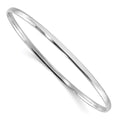 Sterling Silver Rhodium-plated Polished 3.00mm Slip on Bangle