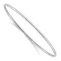Sterling Silver Rhodium-plated Polished 2mm Slip-On Bangle