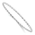 Sterling Silver Rhodium-plated Polished 2.30mm Slip-on Bangle