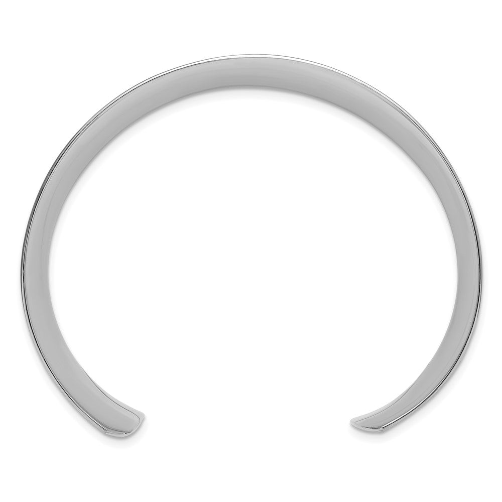 Sterling Silver Polished 25mm Concave Cuff Bangle