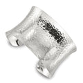 Sterling Silver 40mm Concave Hammered Cuff Bangle