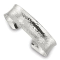 Sterling Silver 15mm Concave Hammered Cuff Bangle