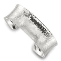 Sterling Silver 20mm Concave Hammered Cuff Bangle