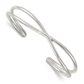 Sterling Silver Polished X Cuff Bangle