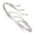 Sterling Silver Polished Fancy Cuff Bangle