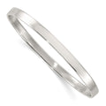 Sterling Silver Polished 5.0mm Flat Slip On Bangle