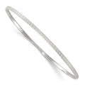 Sterling Silver Polished and Textured Greek Key 2.5mm Slip-on Bangle