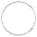 Sterling Silver Polished Flat Textured Floral Pattern 4.0mm Slip-on Bangle
