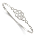 Sterling Silver Polished Double Trinity Bangle