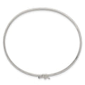 Sterling Silver Polished and Diamond-cut 3.0mm Flexible Bangle