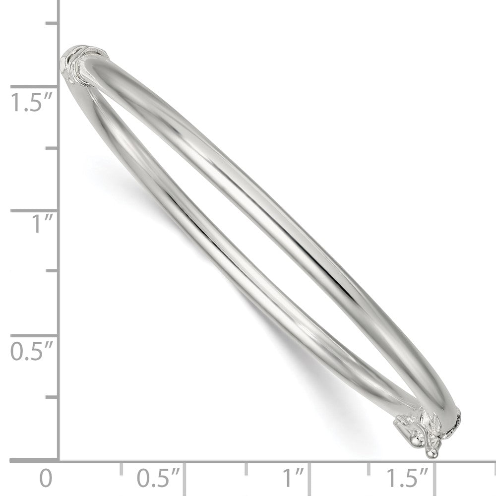 Sterling Silver Polished Hinged Baby Bangle
